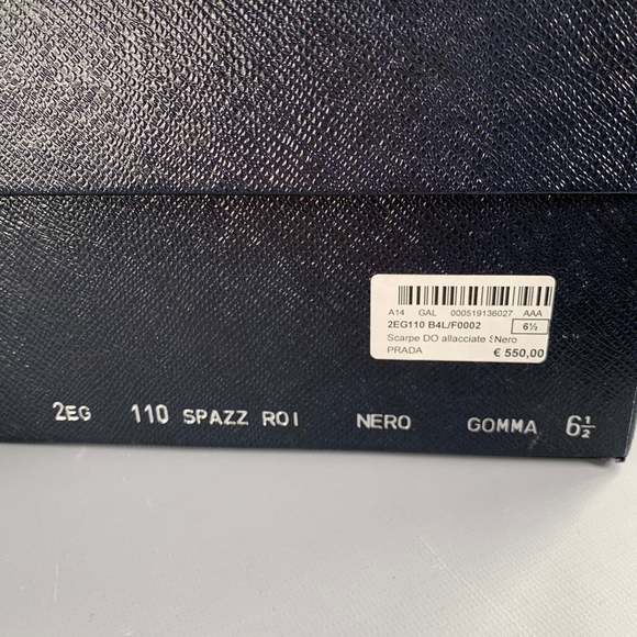 PRADA Black Mesh Leather Sneakers - Picture 11 of 11